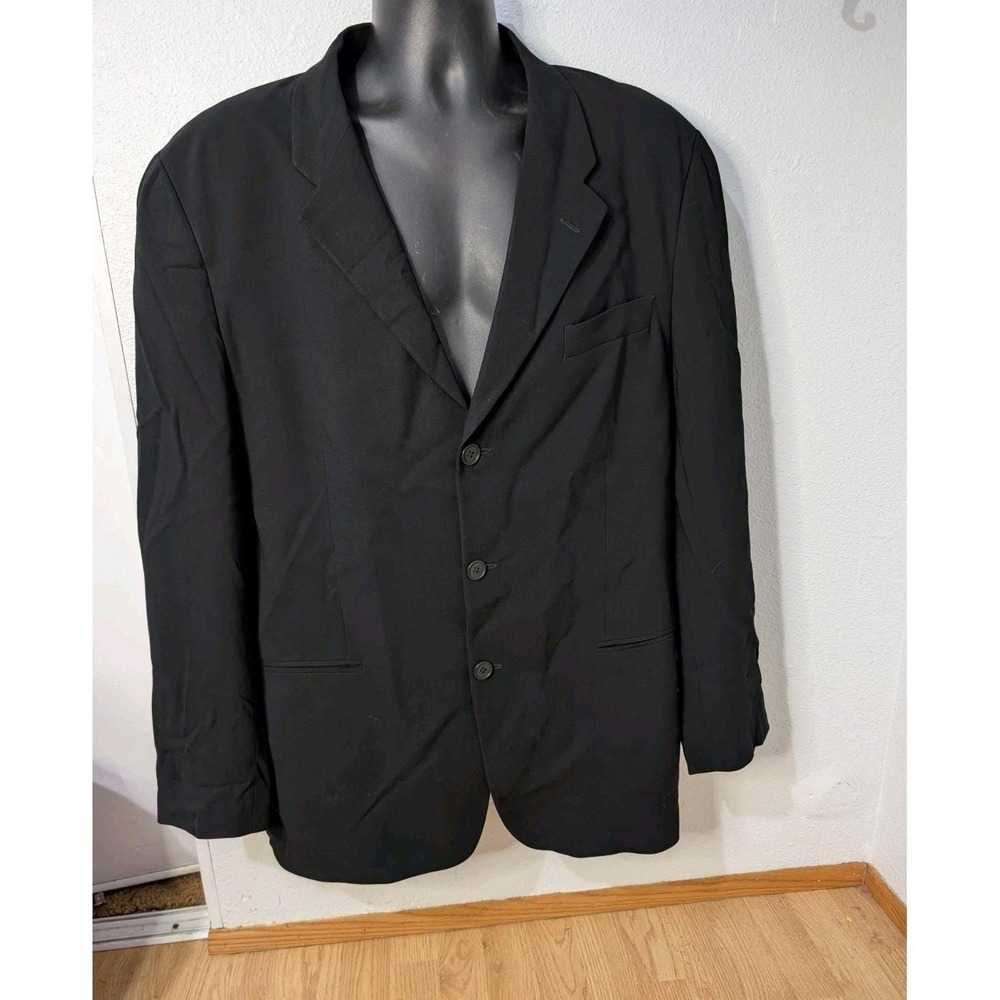 Vintage Emporio Armani Black Blazer Made in Italy Men's IT 58 US 38–40 Wool
